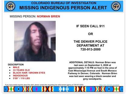 Missing person flyer for Norman Brien