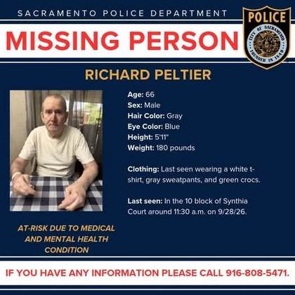 Missing person flyer for Richard Peltier