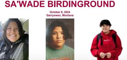 Missing person flyer for Sa'Wade Birdinground