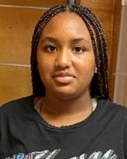Missing person flyer for Serenity Evon Broussard