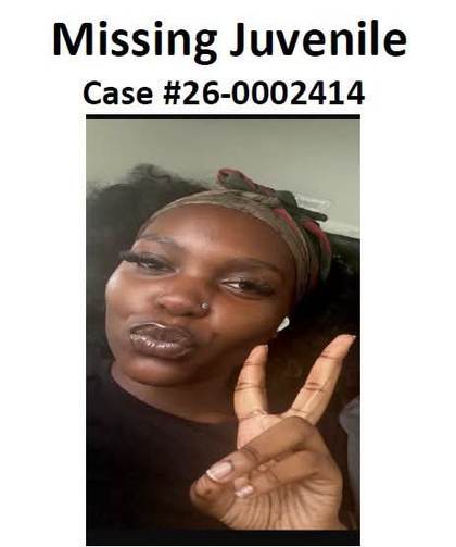 Missing person flyer for Sydney Brown