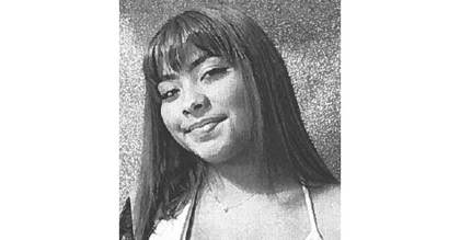 Missing person flyer for Yalena Vasquez Montoya